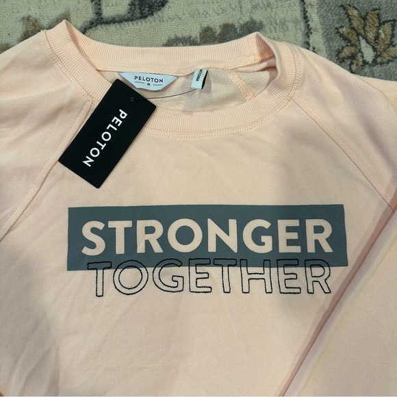 Pink Peloton Stronger Together sweatshirt. - Picture 2 of 3